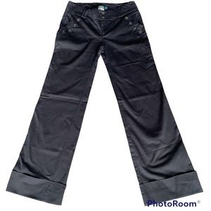 Cartonnier Wide-Leg Black Pants